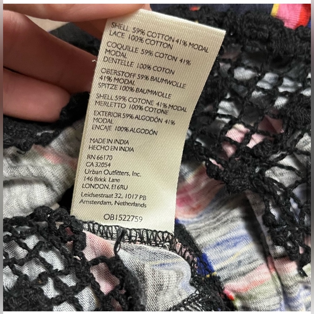 NWOT! Free People Aruba Crochet. Multi colored top - Picture 5 of 5
